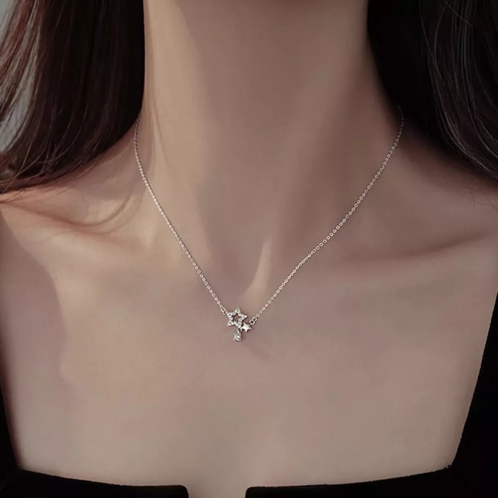 925 Sterling Silver Star Necklace, image 2