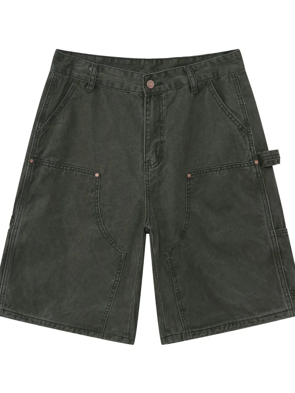 Men's Mid Rise Denim Shorts with Pockets, image 4