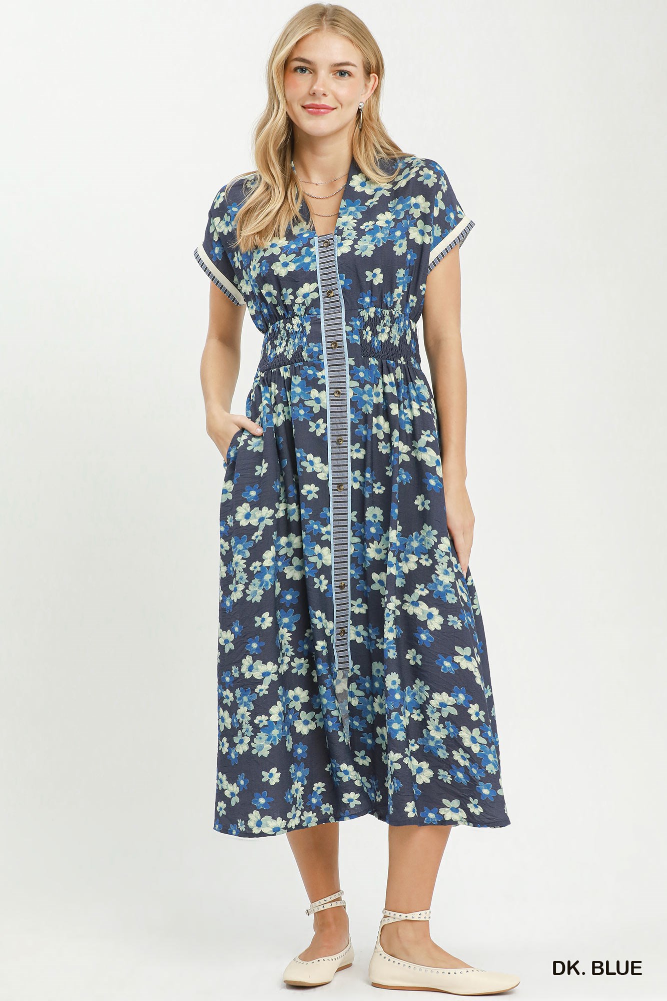 Ruffle Sleeve Henley Shift Dress, image 4