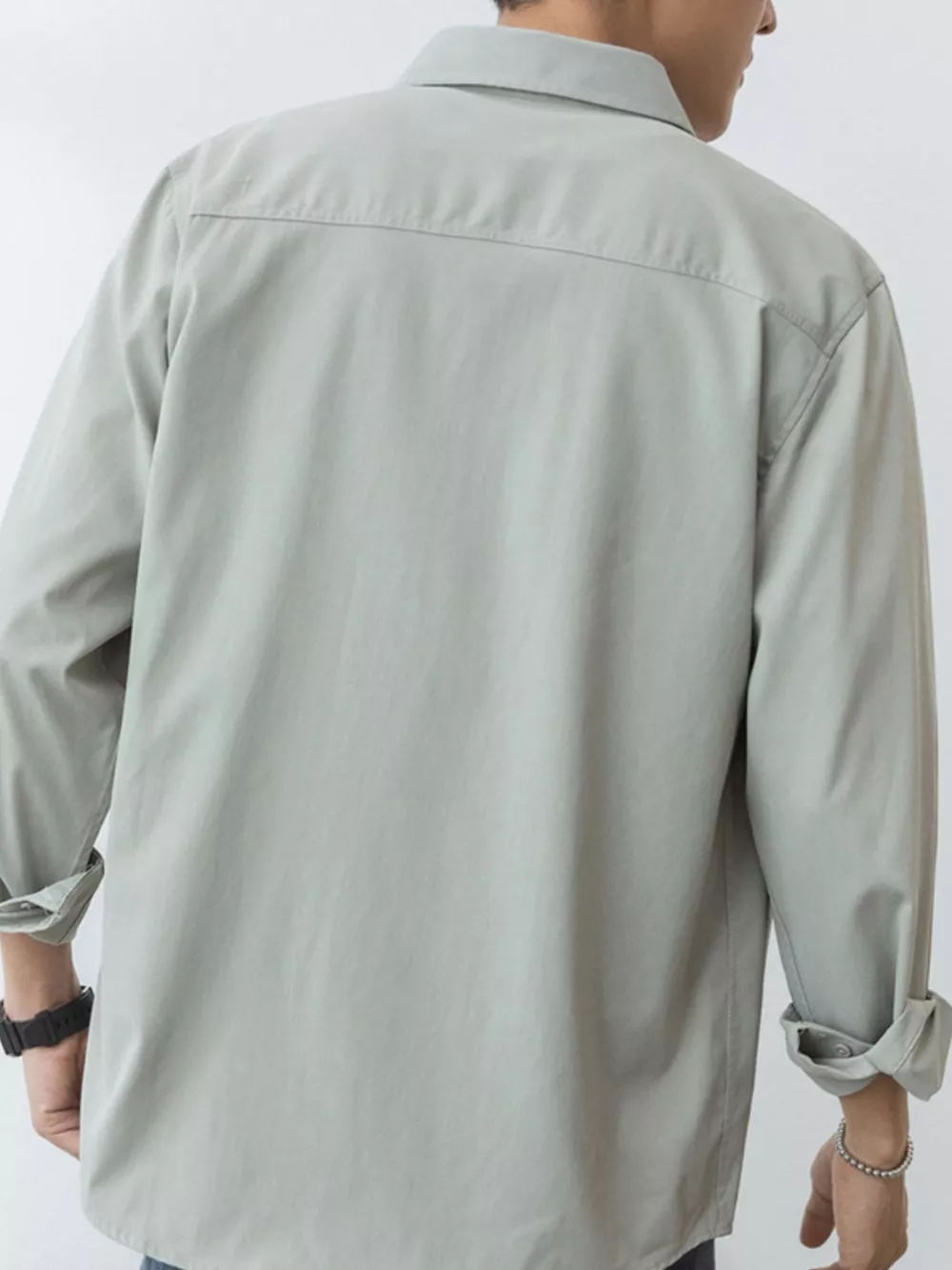 Men's Plus Size Button Up Long-Sleeve Shirt, image 5
