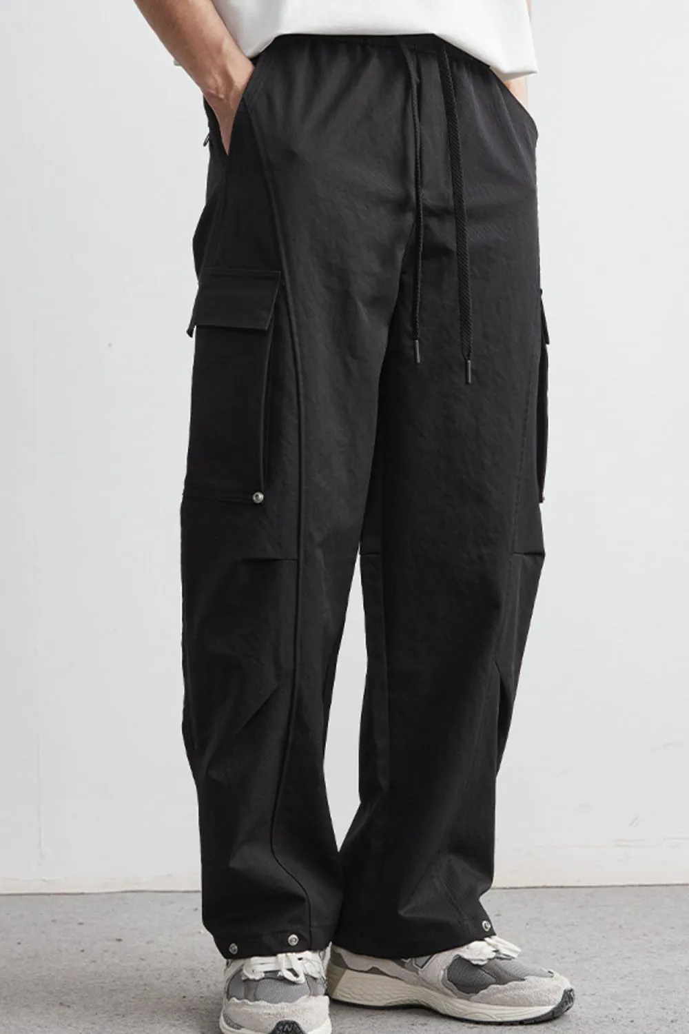 Men's Full Size Wide Leg Cargo Pants Plus Size, image 2