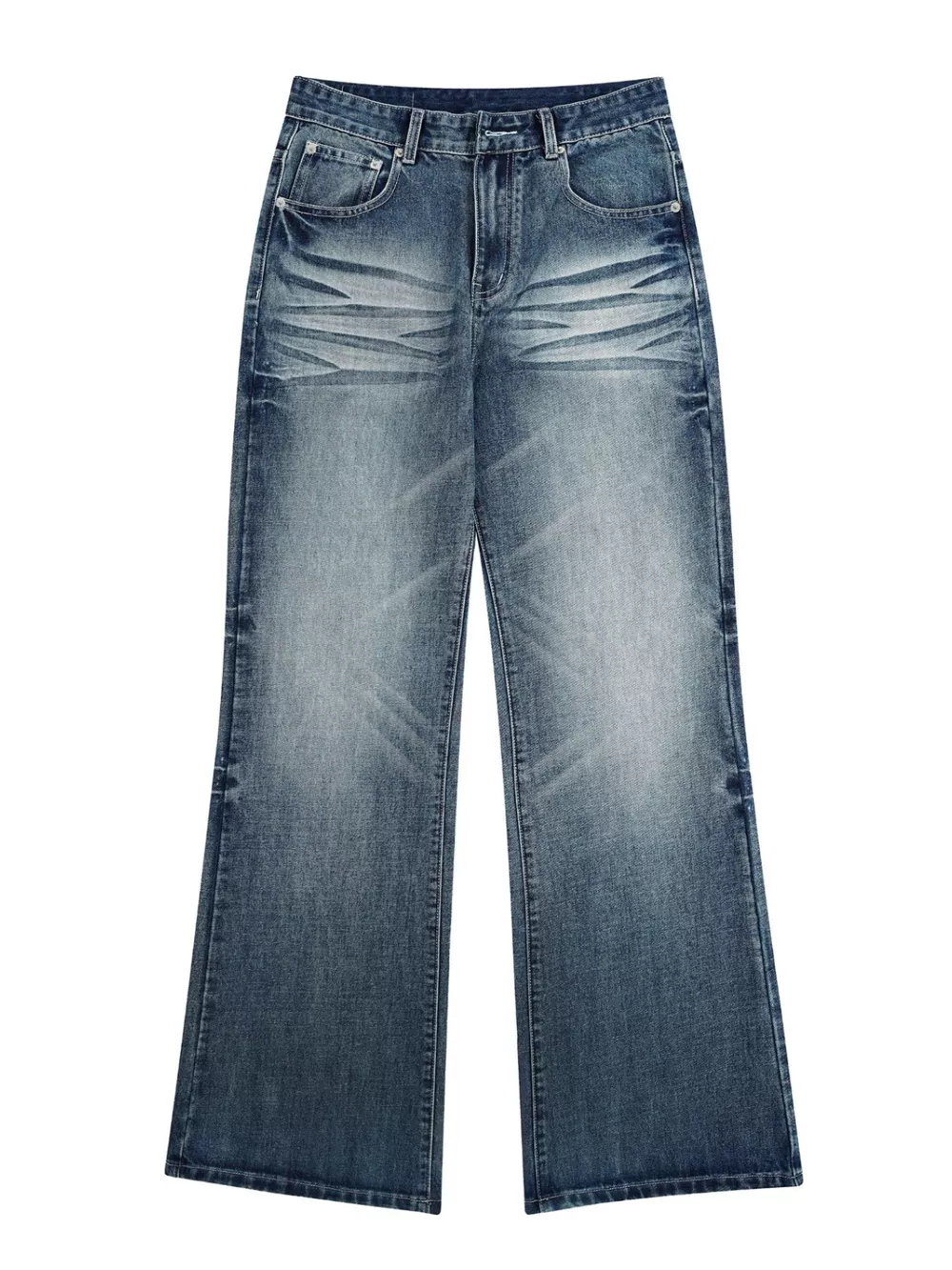 Men's Full Size Wide Leg Wash Jeans Plus Size, image 5
