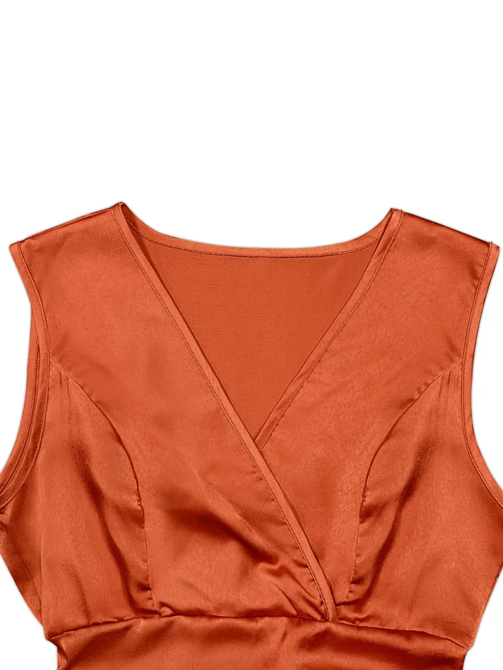 Slit Surplice Sleeveless Midi Dress, image 2