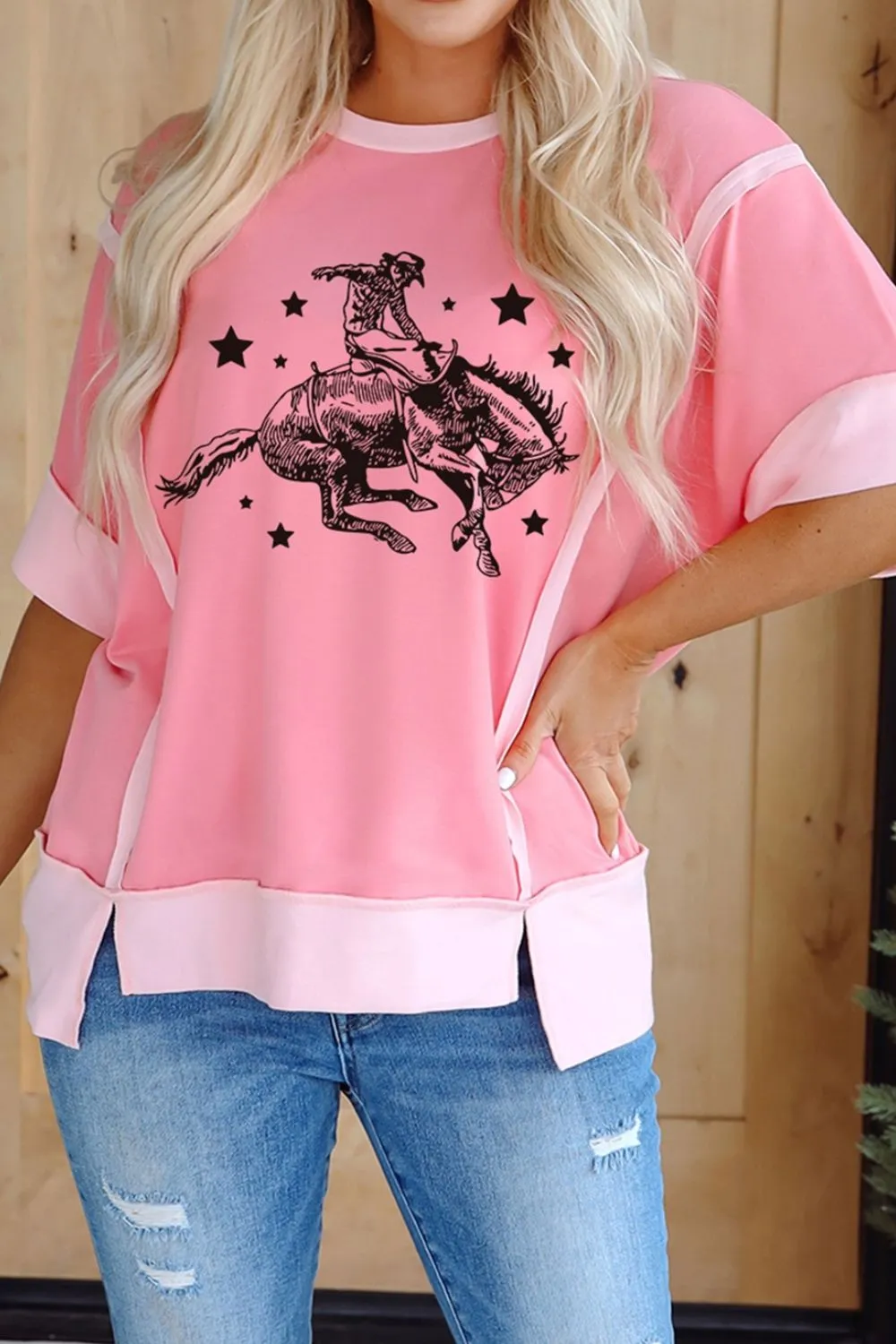 Rodeo Graphic Casual Loose Fit T-Shirt, image 3