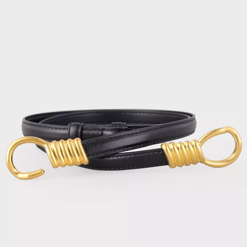 Hook Buckle Skinny Belt