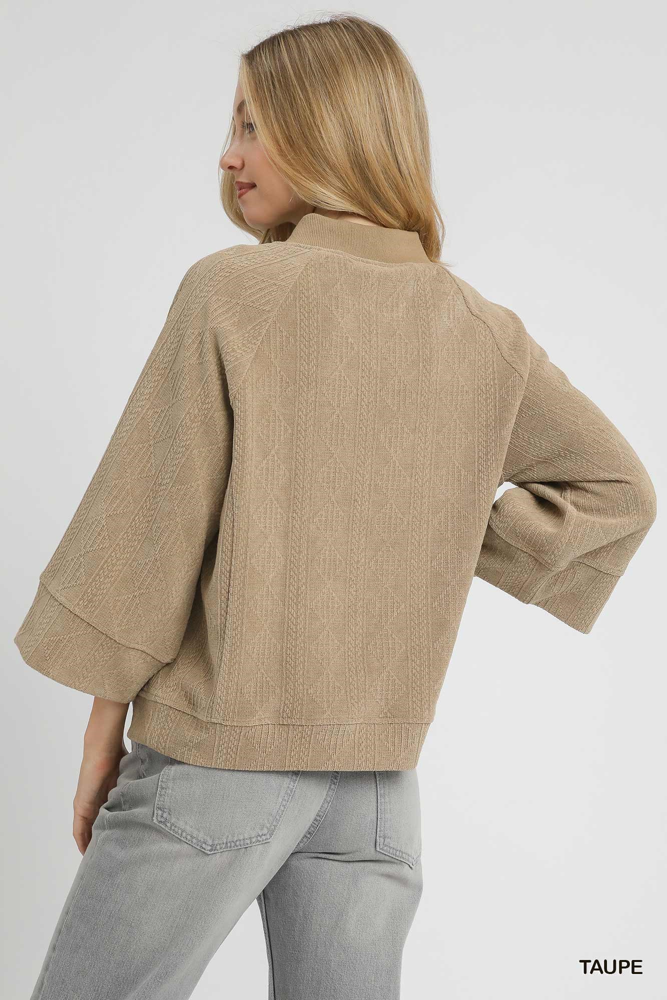 Textured Knit V-Neck Top, image 4
