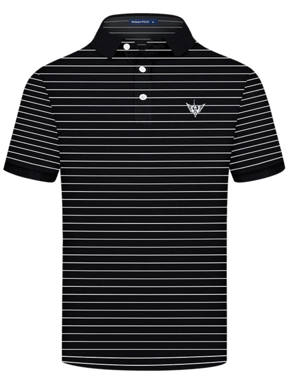Men's Plus Size Striped Short Sleeve Polo Shirt