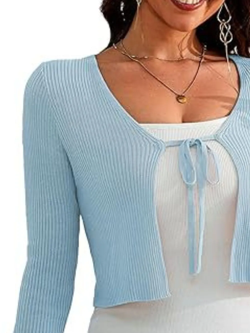 Tie-Front Long Sleeve Cardigan, image 13