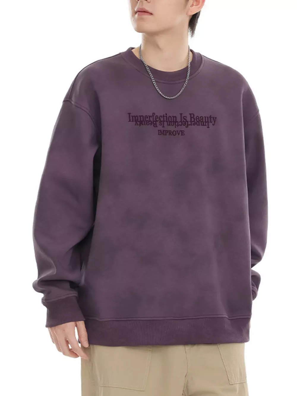 Men's Plus Size Letter Long Sleeve Casual Sweatshirt, image 4