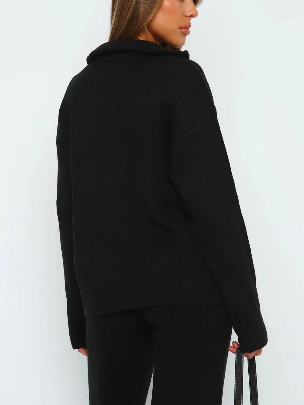 Quarter Zip Long Sleeve Top and Pants Set, image 7