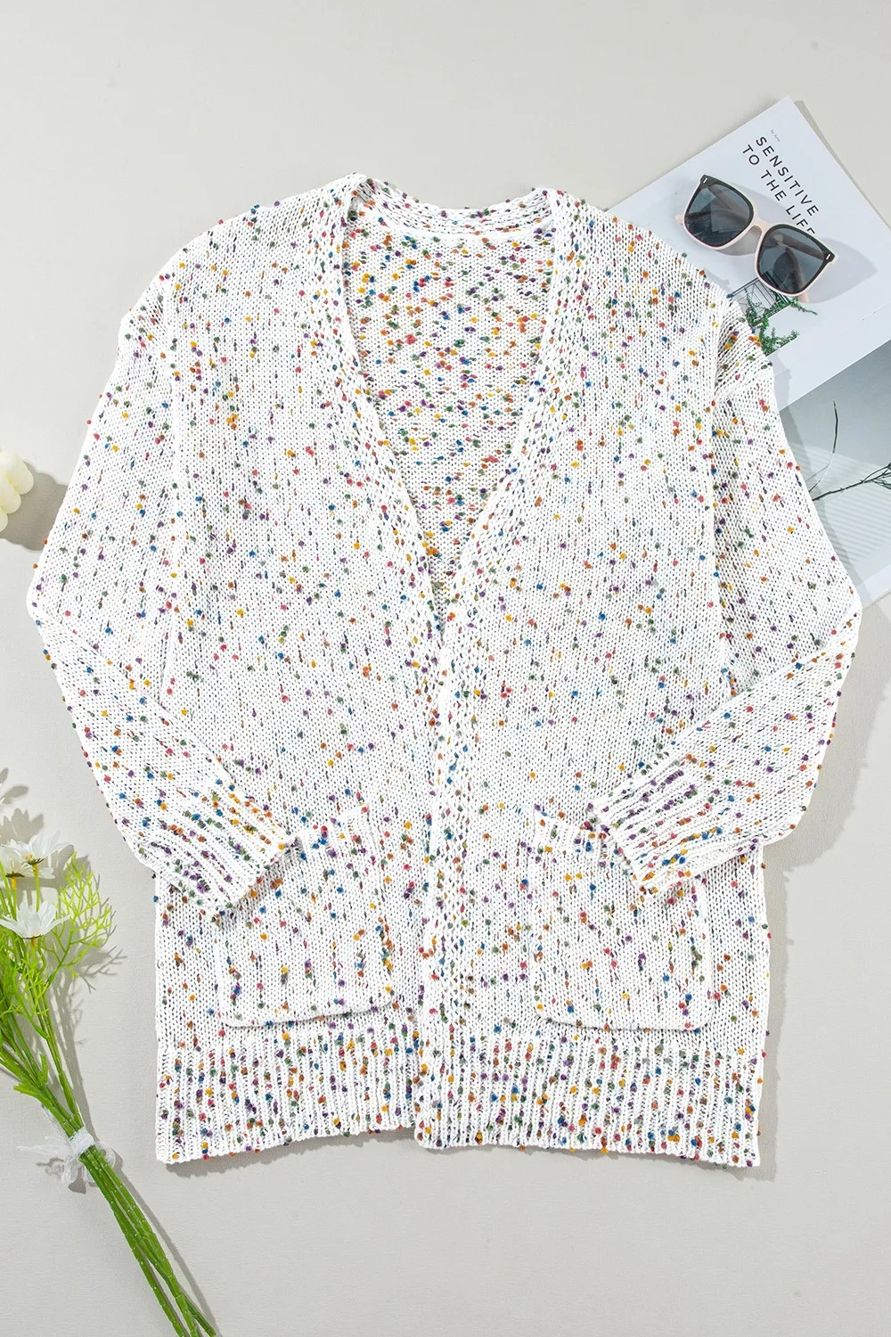 Open Front Long Sleeve Cardigan, image 2