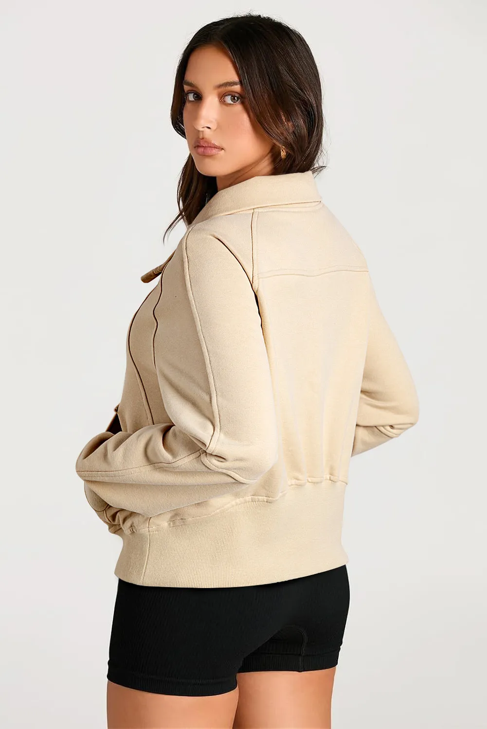 Half Zip Long Sleeve Sweatshirt, image 3