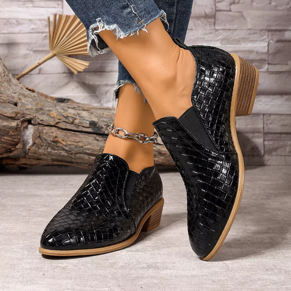 Point Toe Block Heels Ankle Boots, image 2