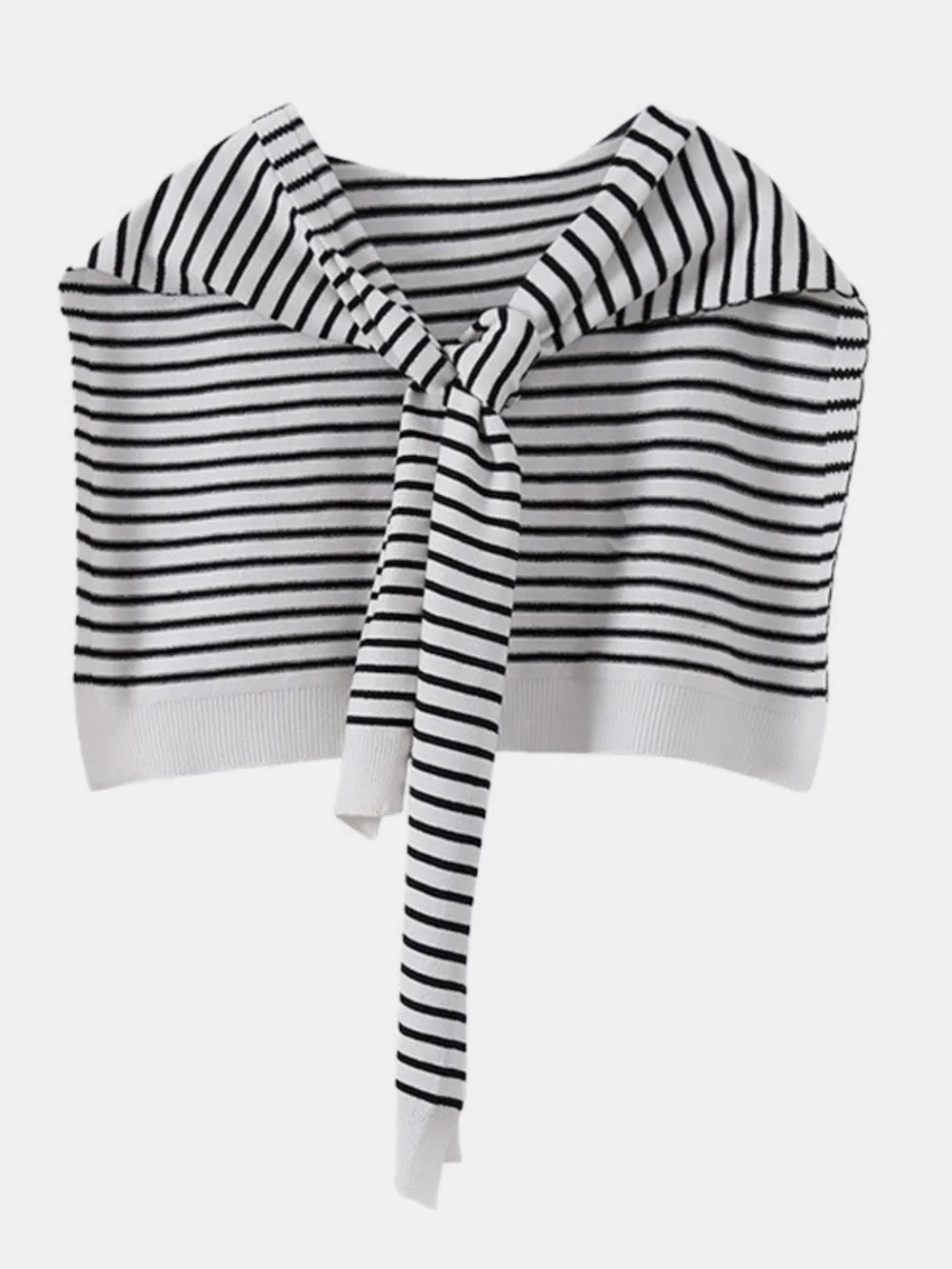 Striped Contrast Knit Wrap, image 2