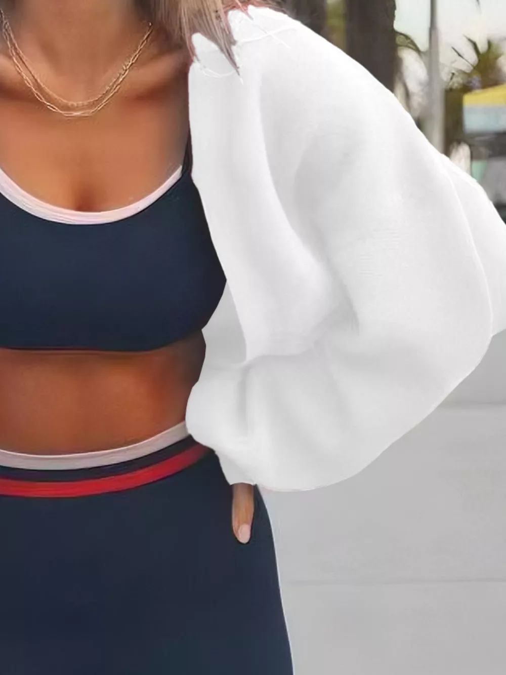 Open Front Cropped Cardigan, image 7
