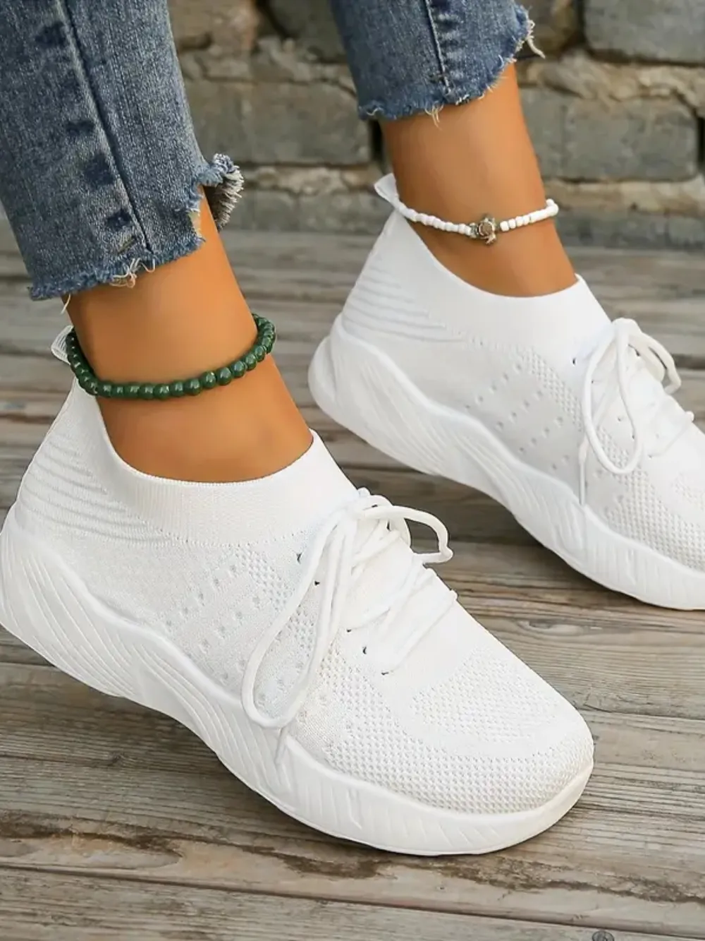 Mesh Round Toe Flat Athletic, image 7