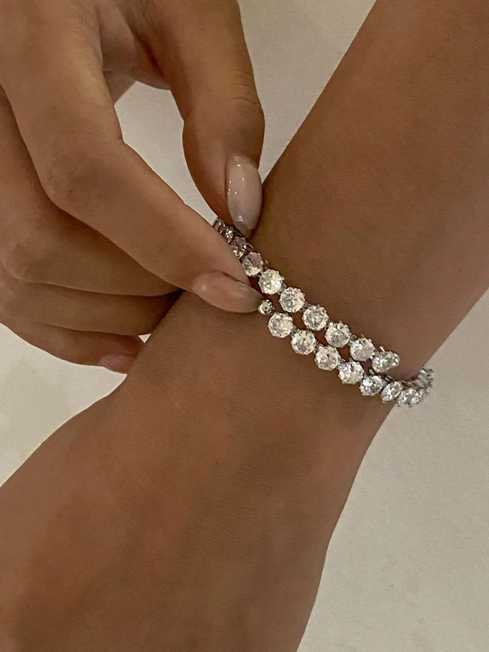 Stainless Steel Inlaid Zircon Bracelet, image 11