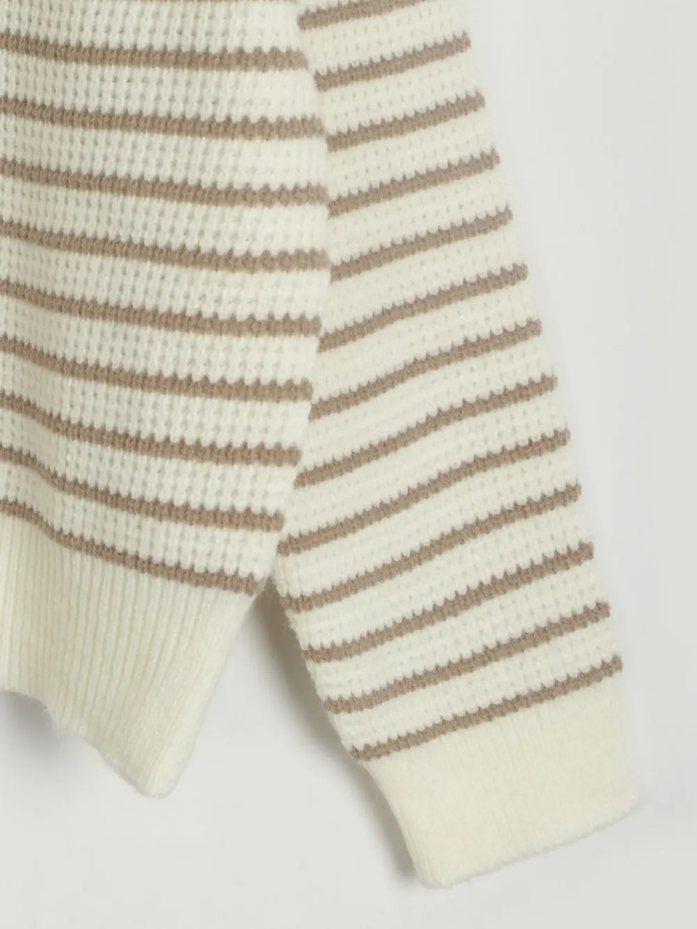 Striped Half Zip Long Sleeve Sweater, image 8