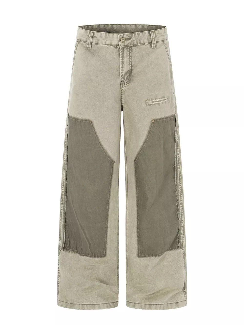 Men's Patchwork Wide-Leg Cargo Pants