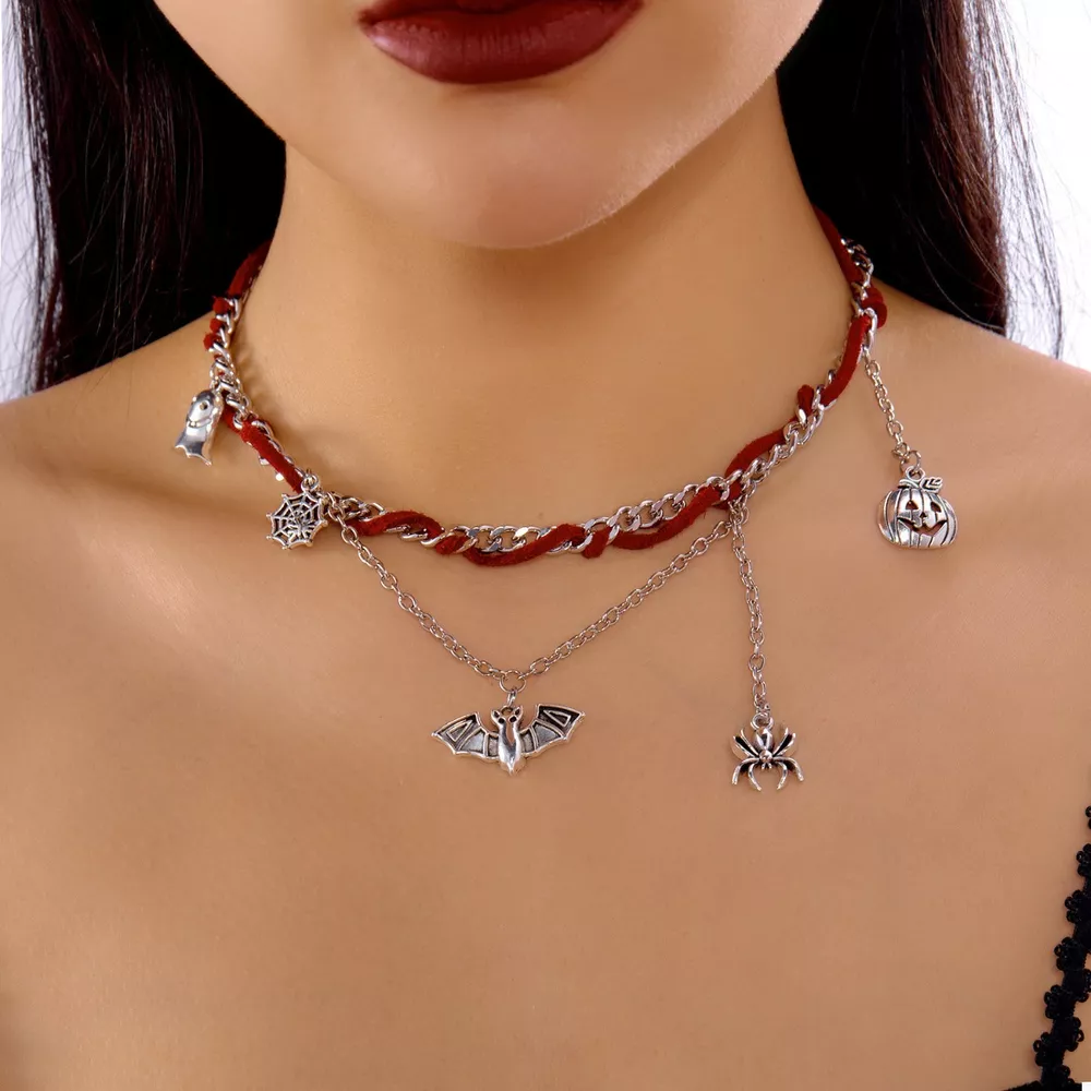 Halloween Double Layered Pendant Necklace, image 2