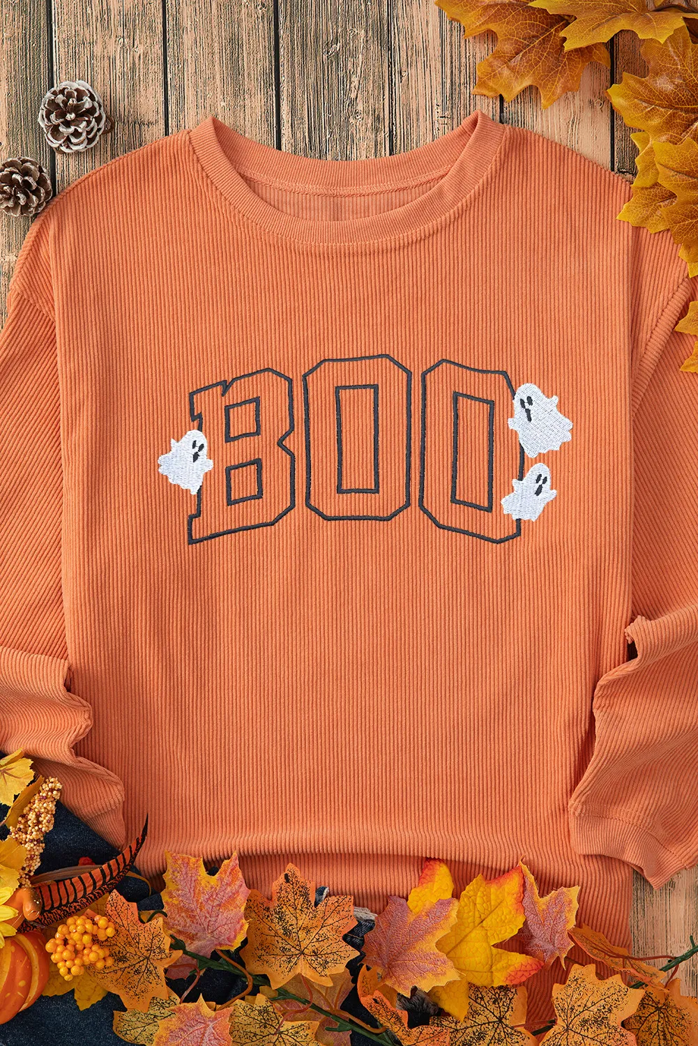 BOO Round Neck Long Sleeve Sweatshirt, image 4
