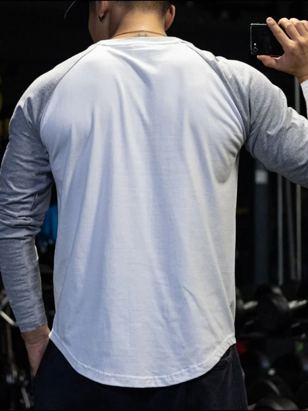 Men's Plus Size Round Neck Long Sleeve T-Shirt, image 4