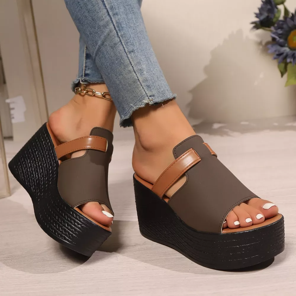 Open Toe Platform Wedge Sandals, image 4