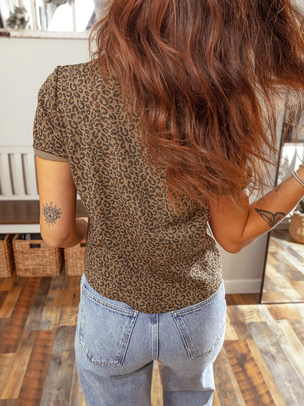 Leopard Print Relaxed Fit T-Shirt, image 3