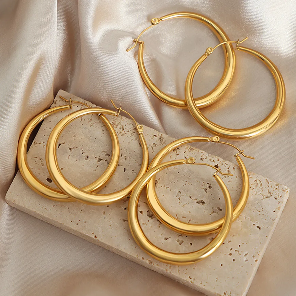 18K Gold-Plated Hoop Earrings, image 6