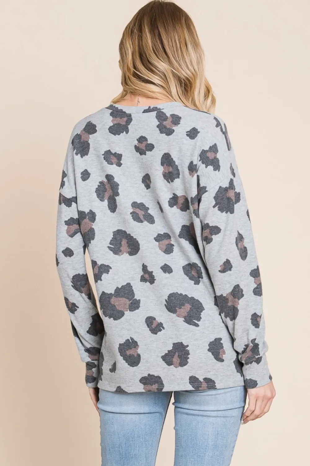 Leopard Drop Shoulder T-Shirt, image 2
