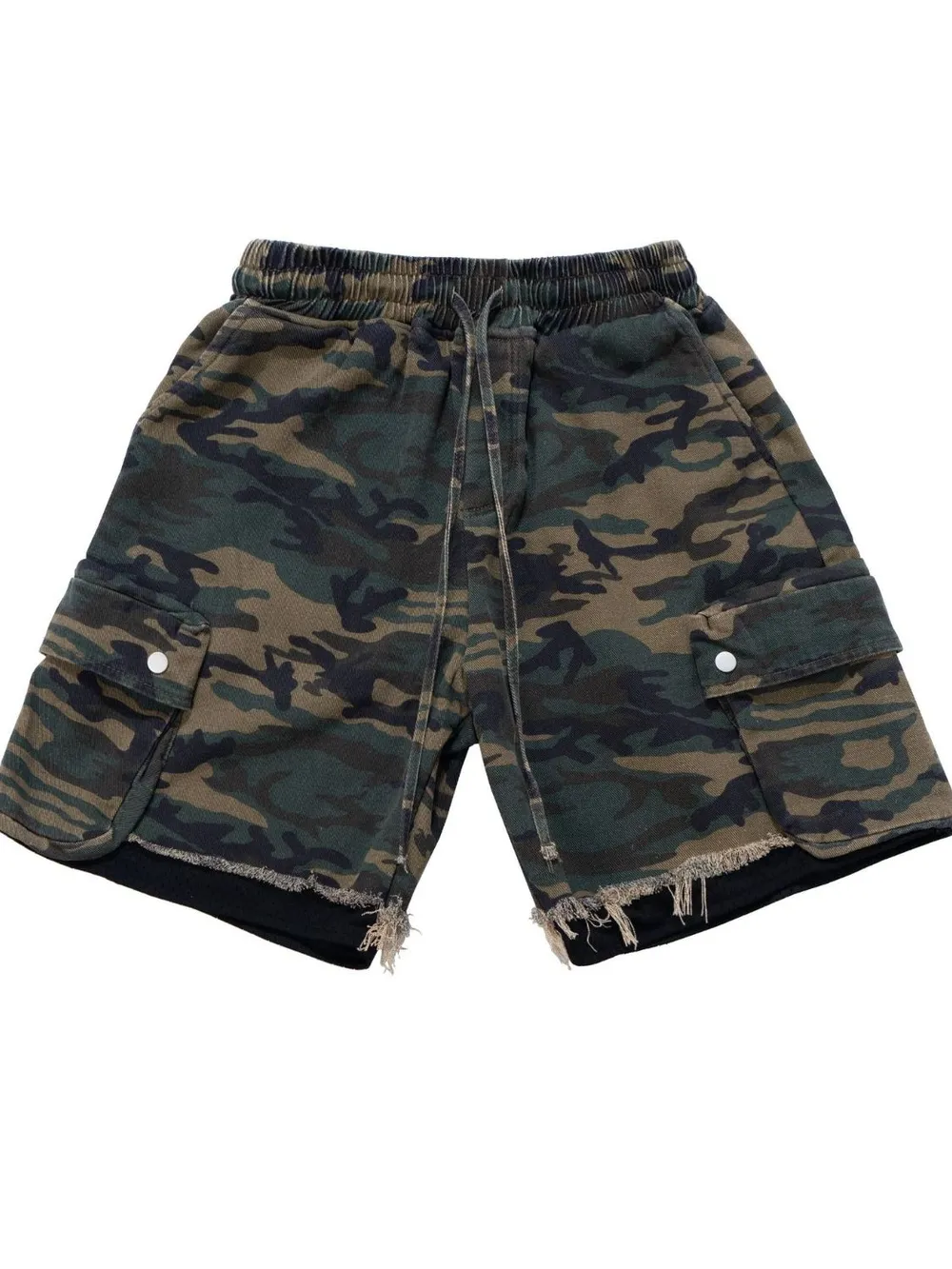 Men's Drawstring Camouflage Shorts, image 2
