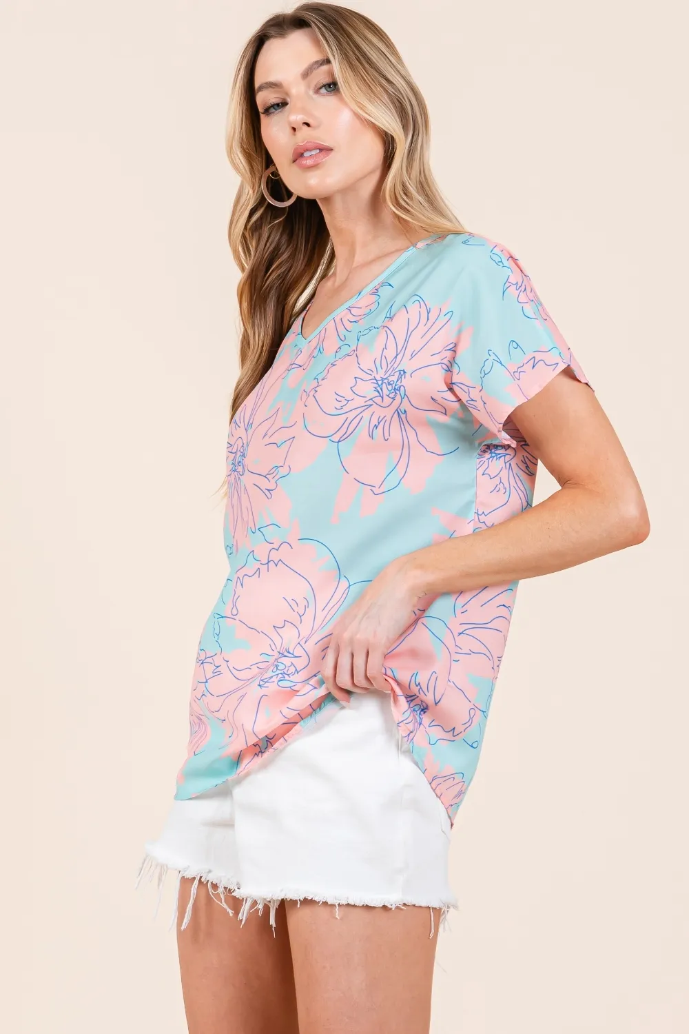 Floral Short Sleeve T-Shirt, image 3