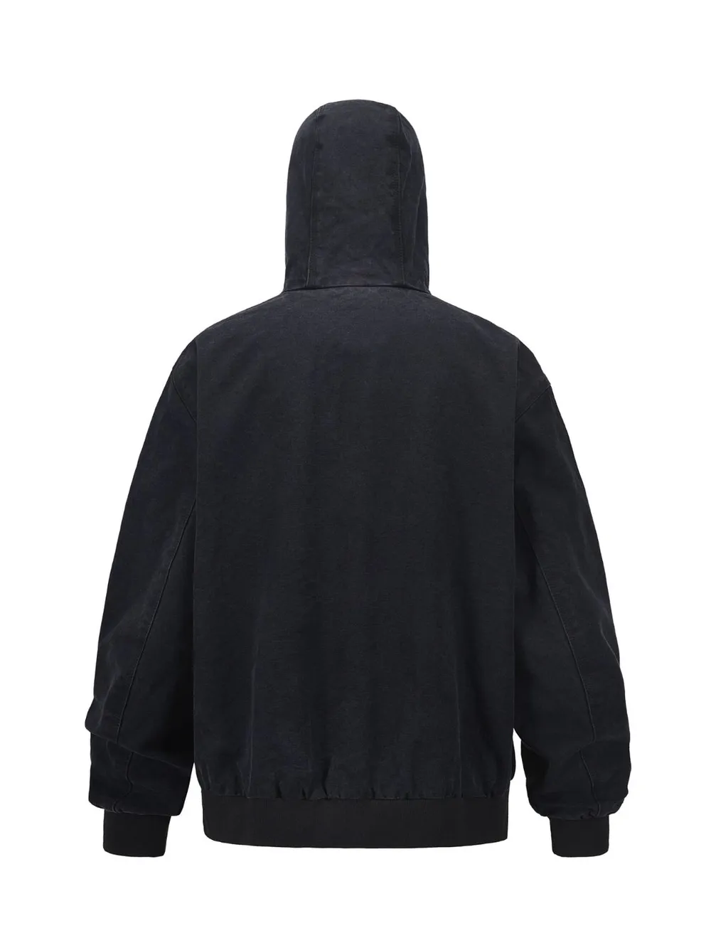 Men's Zip Up Washed Hooded Jacket, image 5