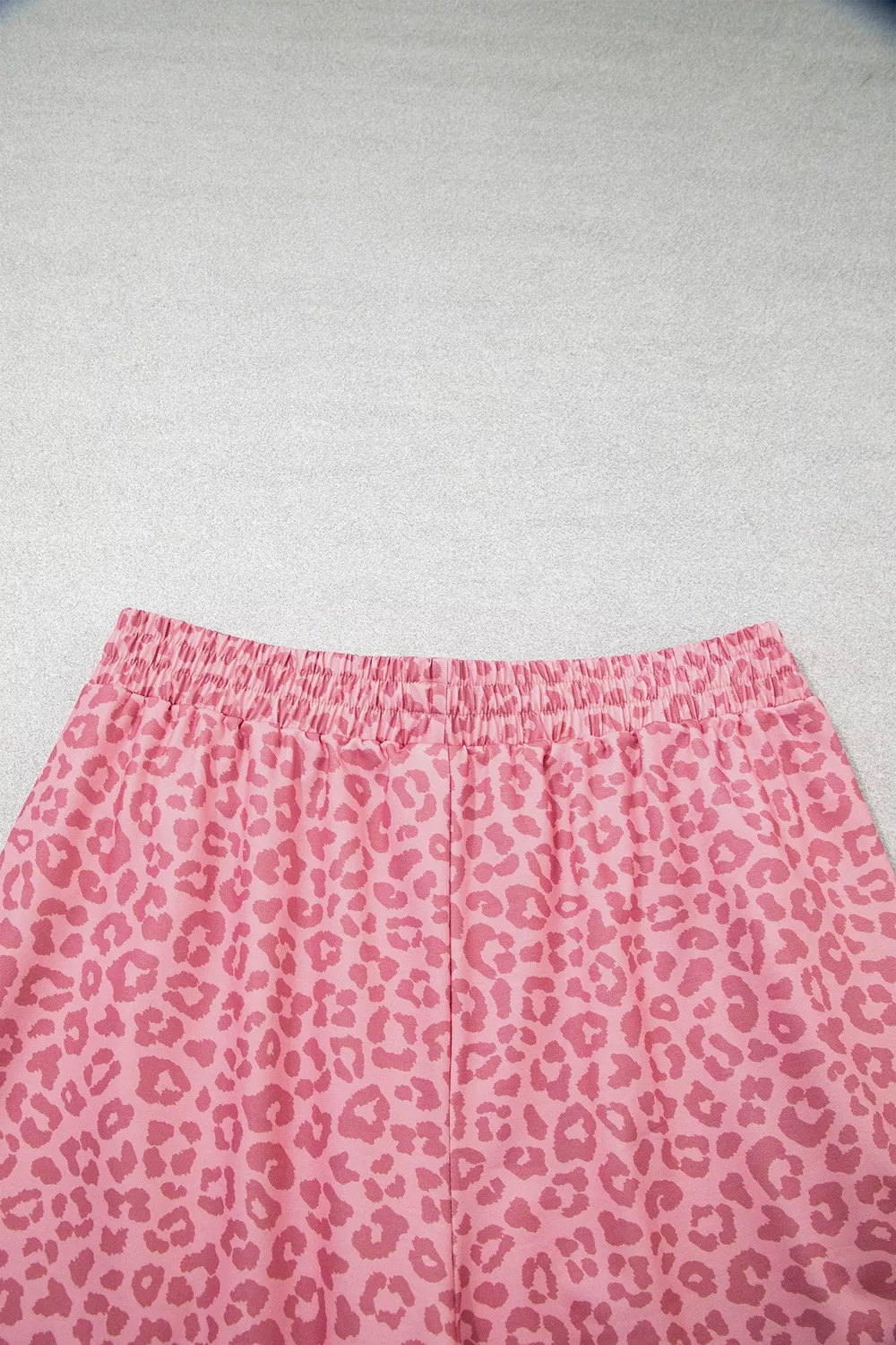 Leopard Print Casual Two-Piece Set with Side Stripes, image 7