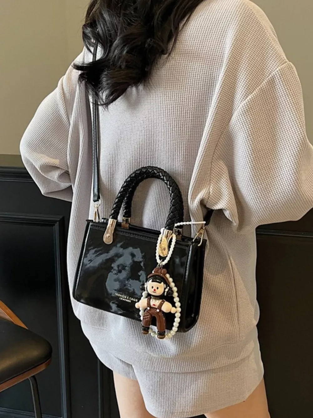 Braided Handle Crossbody Bag, image 4
