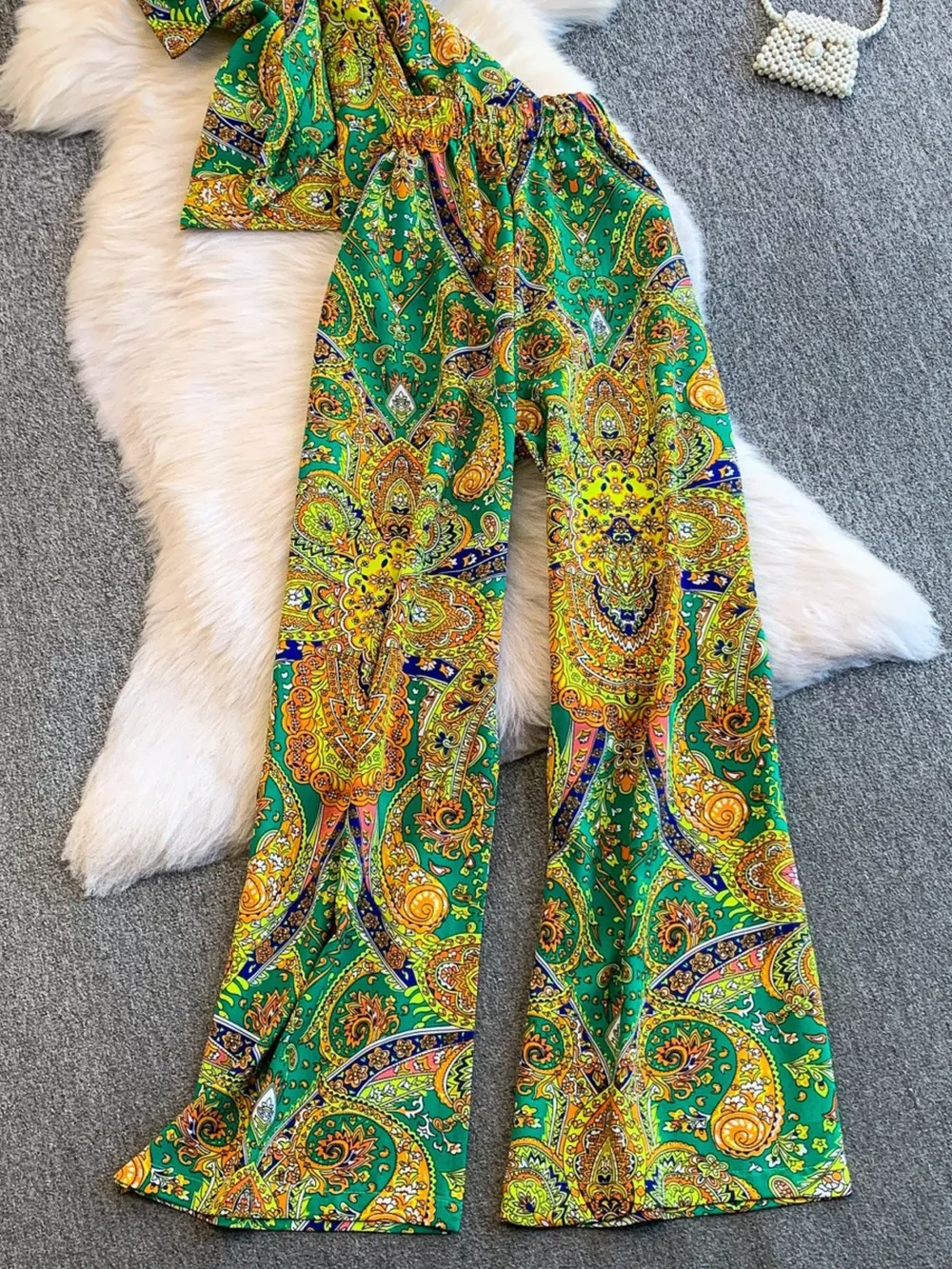 Printed Cami and Wide Leg Pants Set, image 12