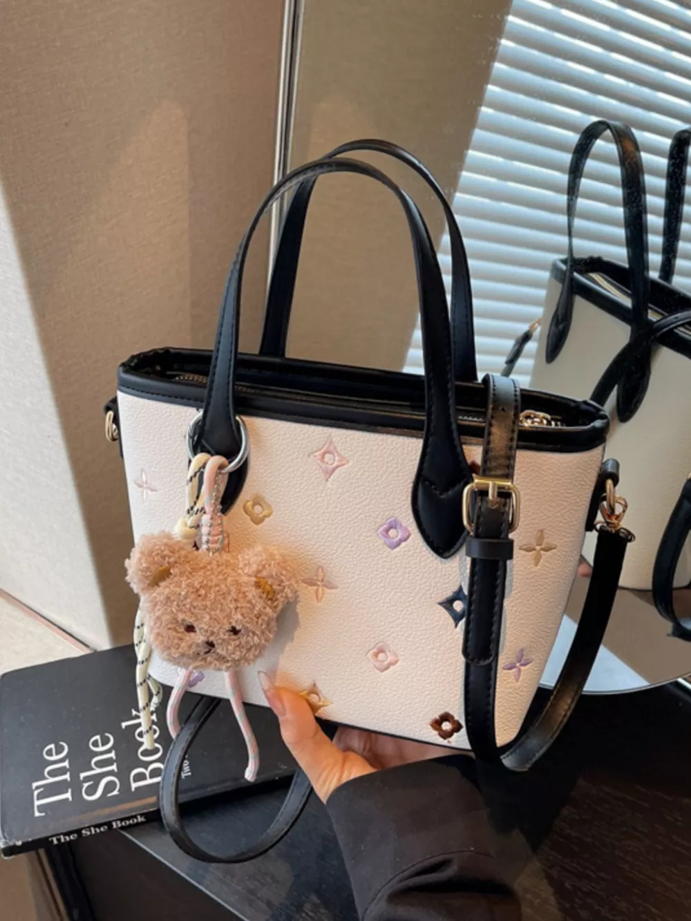 Embroidered Pattern Crossbody Bag, image 2