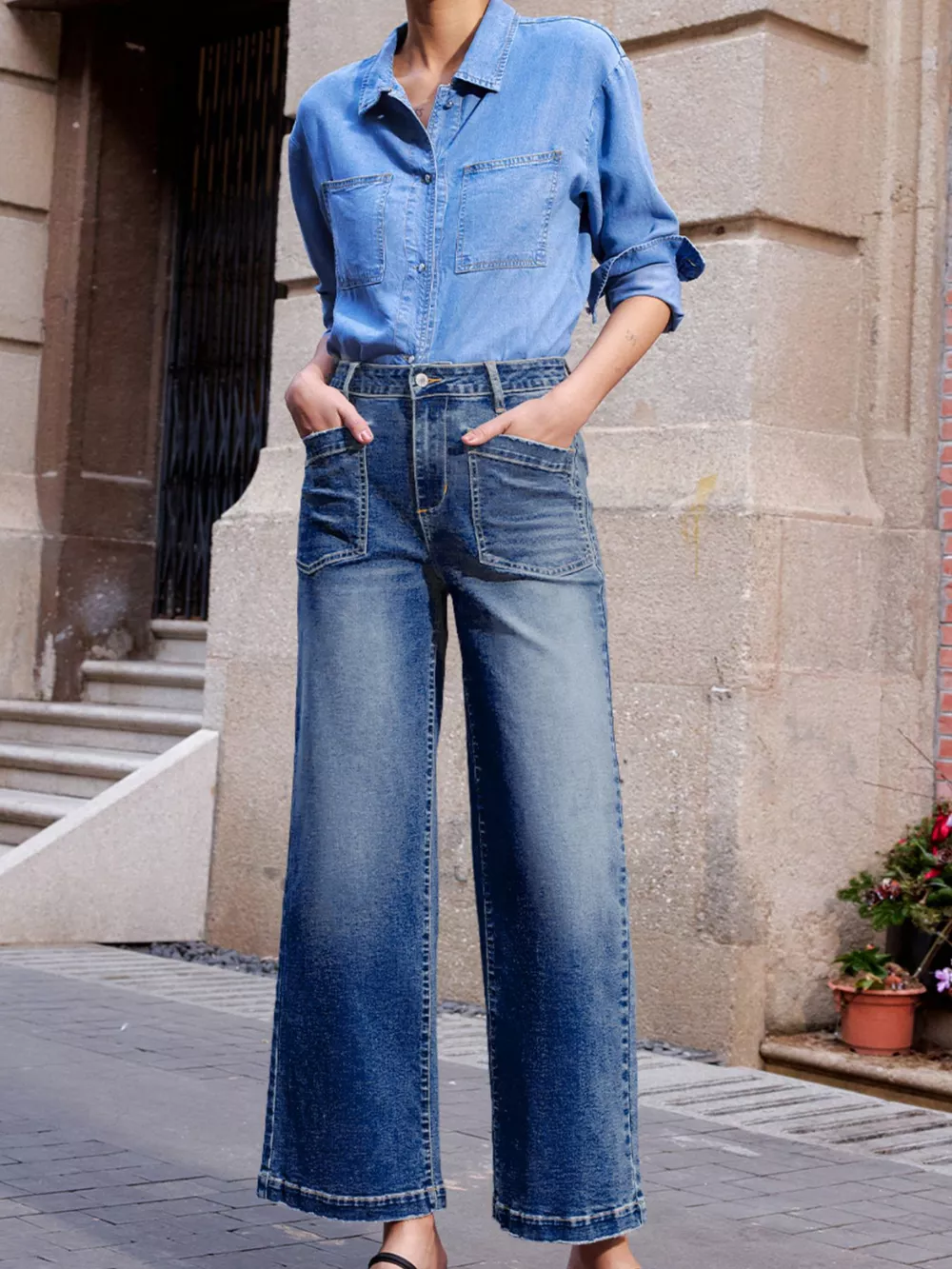 Patch Pocket Shift Jeans, image 2