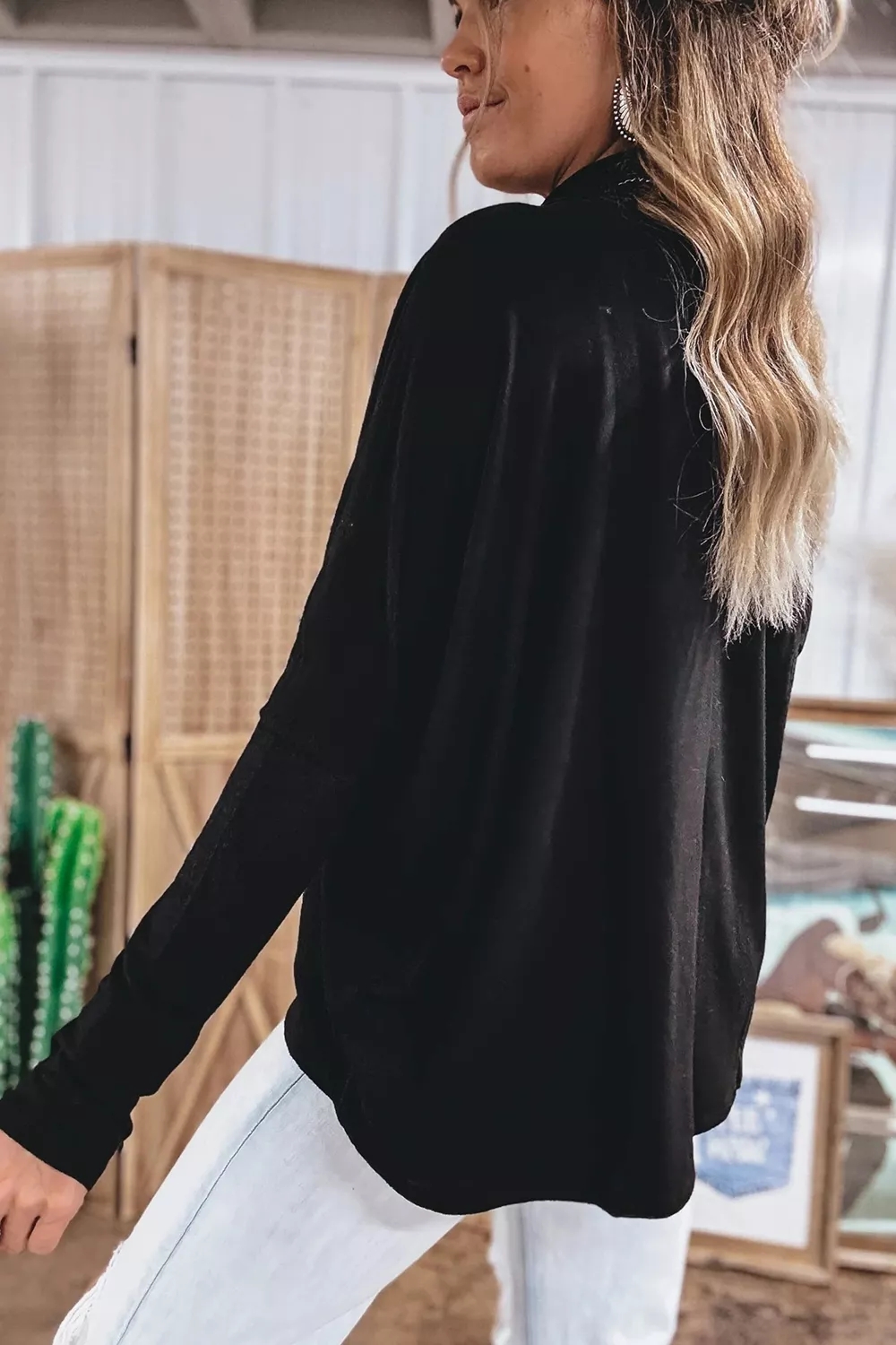 High Neck Long Sleeve Top, image 3