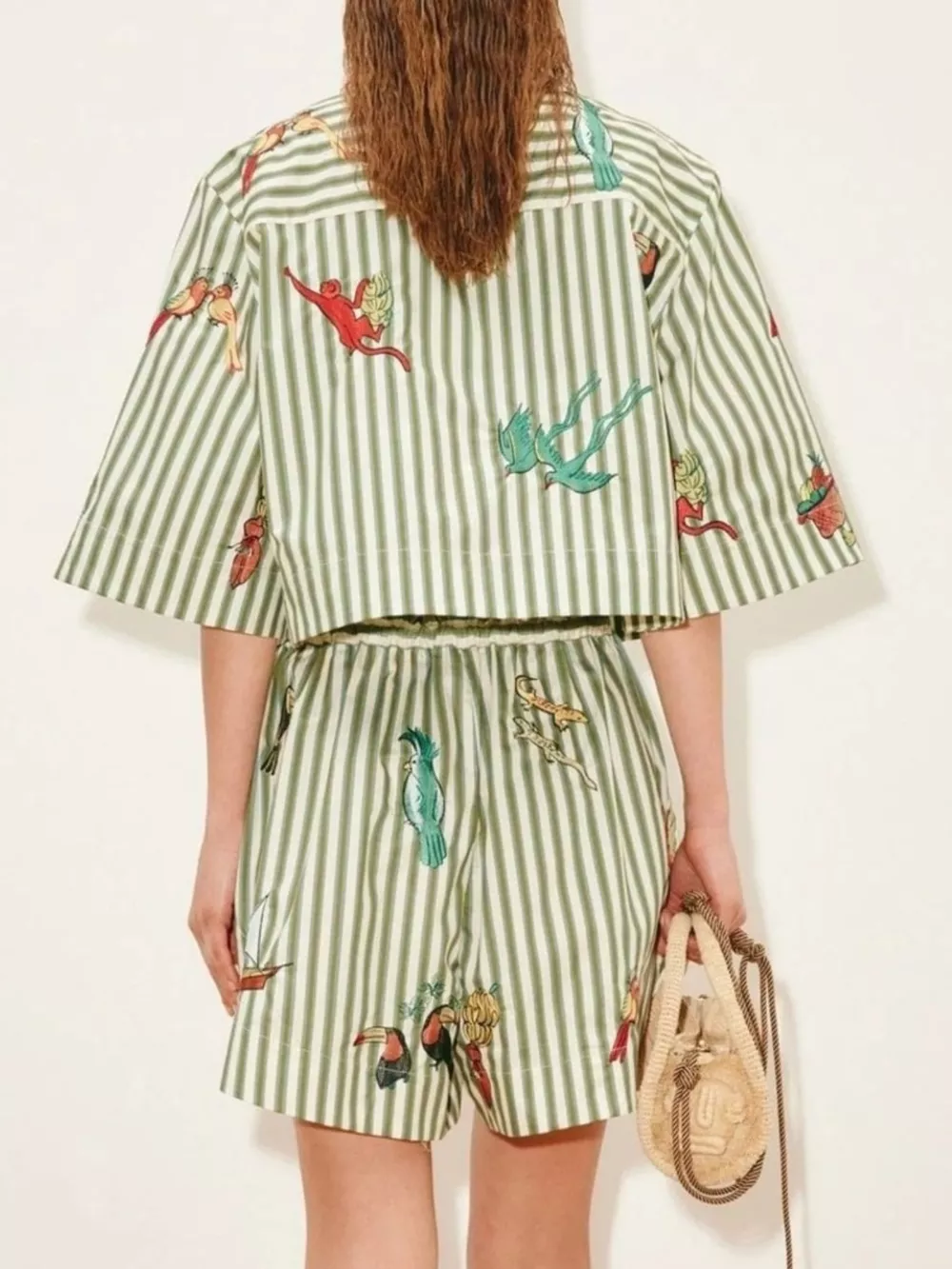 Printed Striped Shirt and Shorts Set, image 4