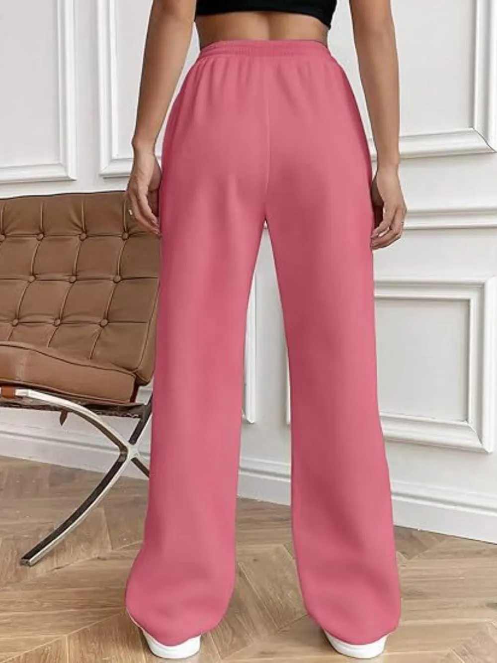 Drawstring Wide Leg Pants with Pockets, image 4