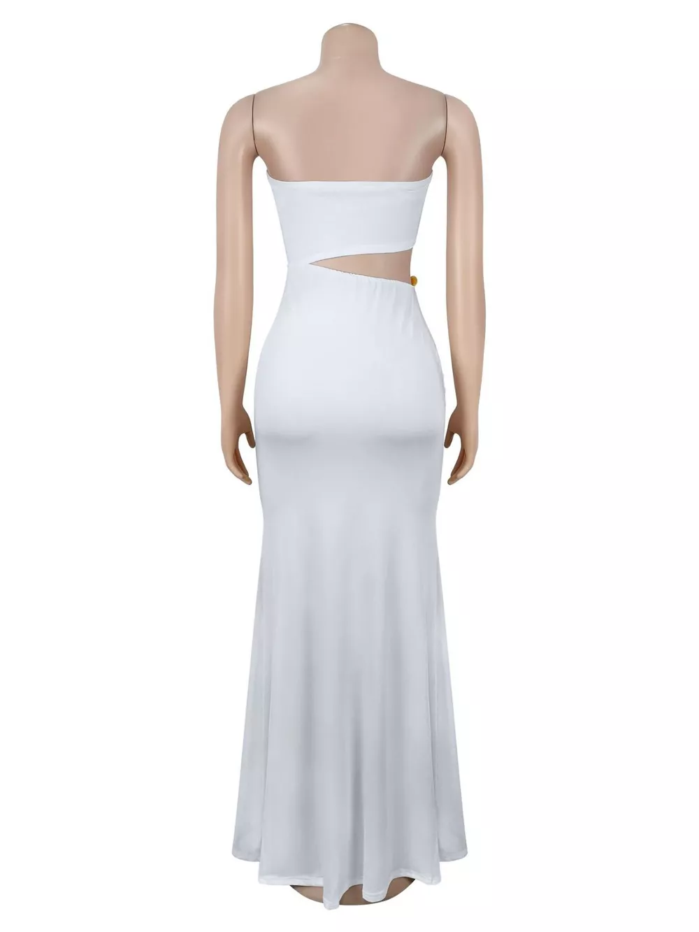 Strapless Cut-out Maxi Dress with Ruched Detail, image 4