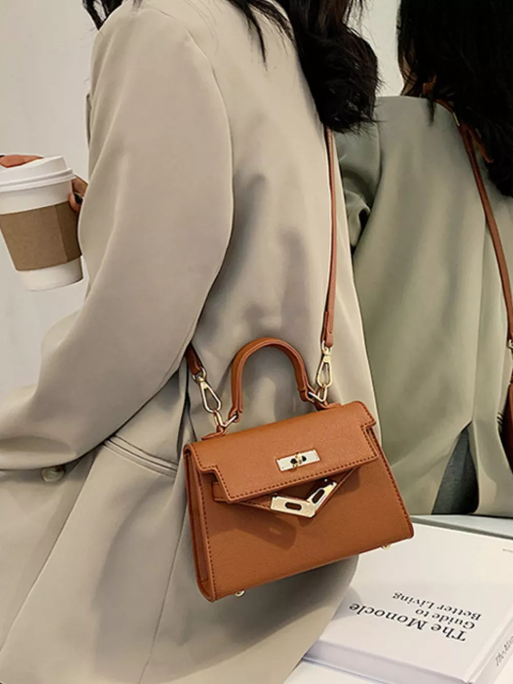 Adjustable Strap Flap Crossbody Bag, image 3