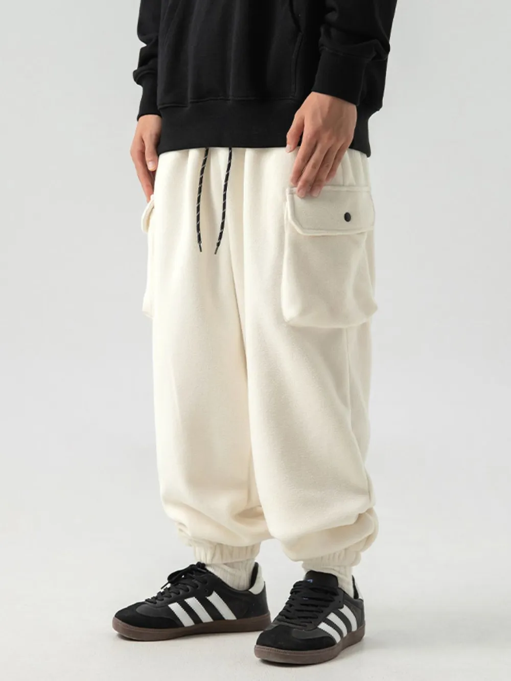 Men's Plus Size Elastic Waist Joggers with Pockets, image 2