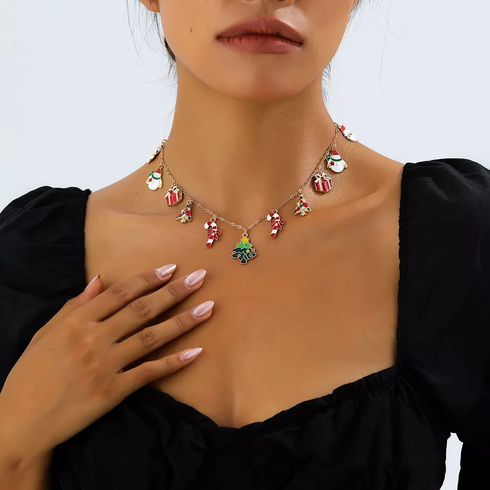 Christmas Charm Alloy Necklace, image 5