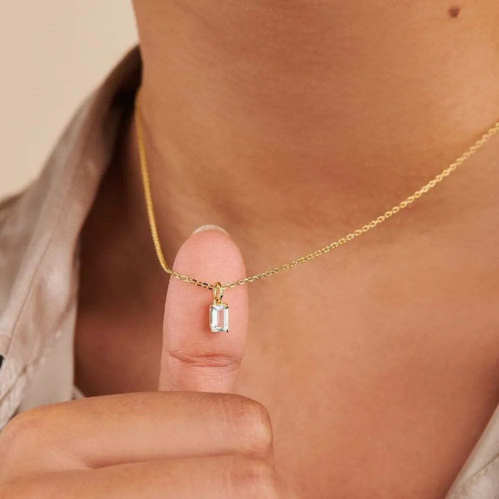 Titanium Steel Inlaid Zircon Pendant Necklace, image 4