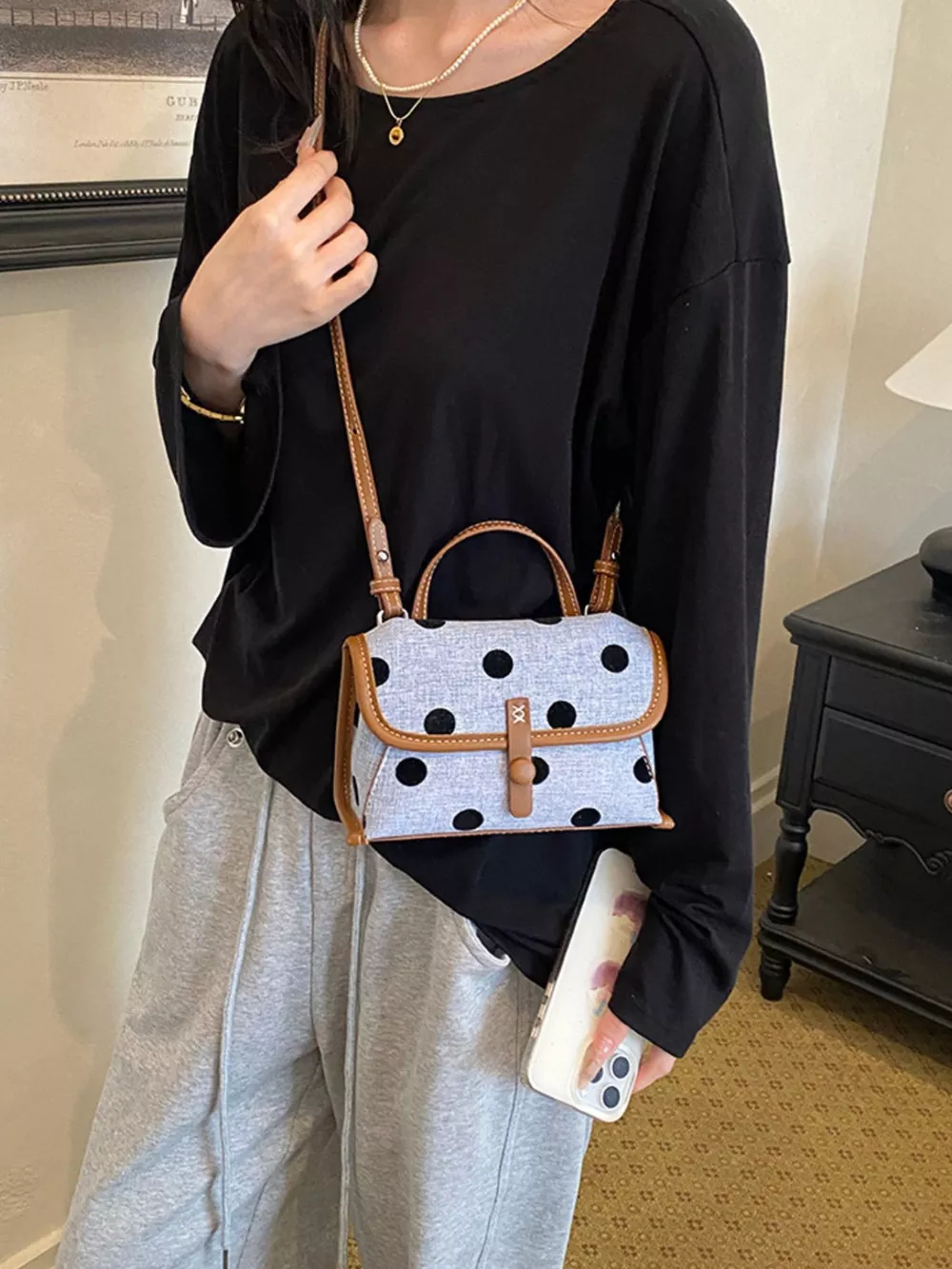 Polka Dot Crossbody Bag, image 8