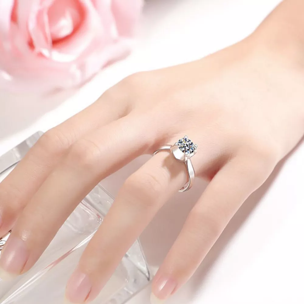 5 Carat Moissanite 925 Sterling Silver Ring, image 4