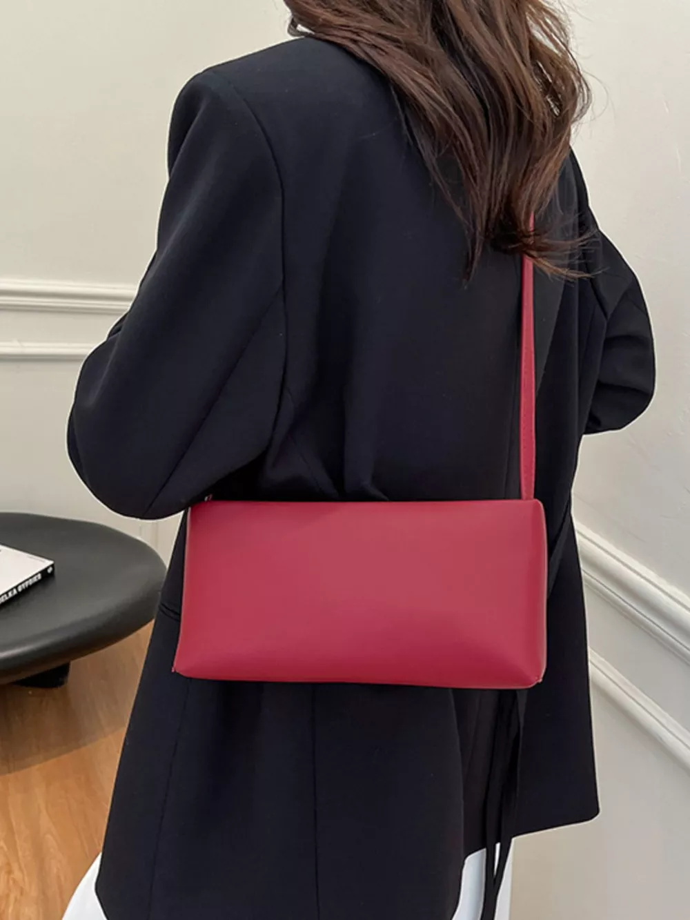 Leather Rectangular Shoulder Bag, image 5