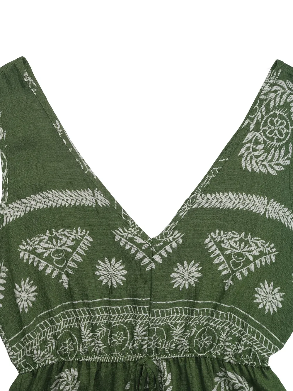 Printed V-Neck Sleeveless Dress, image 2